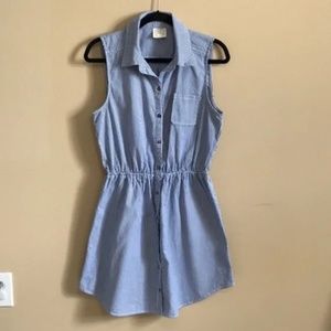 Belle du Jour Blue and White Striped Dress Small